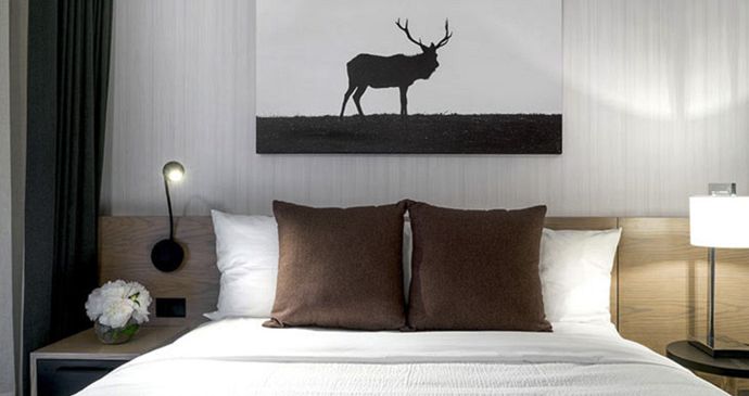 Newly updated rooms with a modern alpine feel. Photo: Lake Louise Inn - image_5